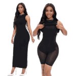 Crew Neck Sleeveless Maxi Built-in Shapewear Dress