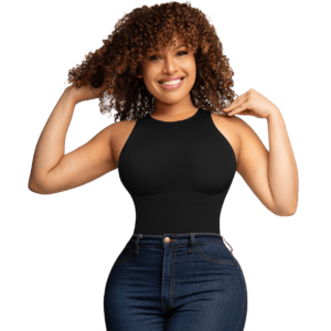 High Cut Crew Neck Bodysuit