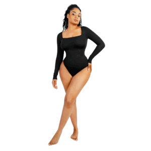 Square Neck Bodysuit (Long-Sleeve)